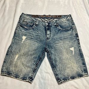 Rock Revival Men’s Pevey Jean Shorts 44